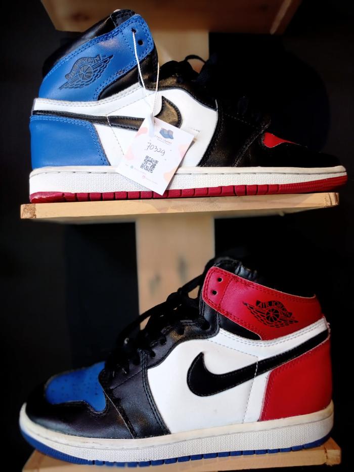 sepatu jordan merahitam biru