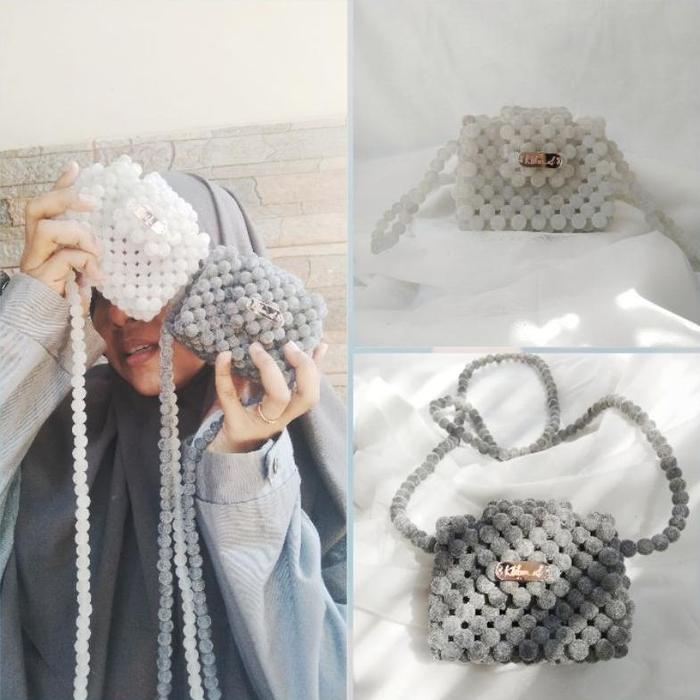 tas wanita Beaded Bag Mini Tas / Tas Manik / Tas Mutiara / Sling Bag