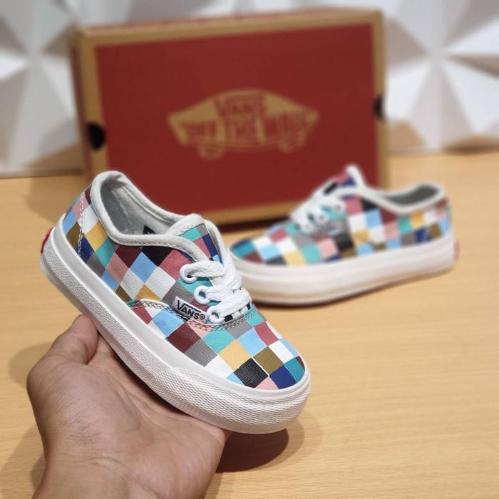 SEPATU ANAK LAKI LAKI PEREMPUAN VANS AUTHENTIC MULTI COLOR TALI KECIL