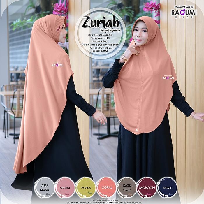jilbab instan bergo isabel big hijab jersey super tebal ori raqumi