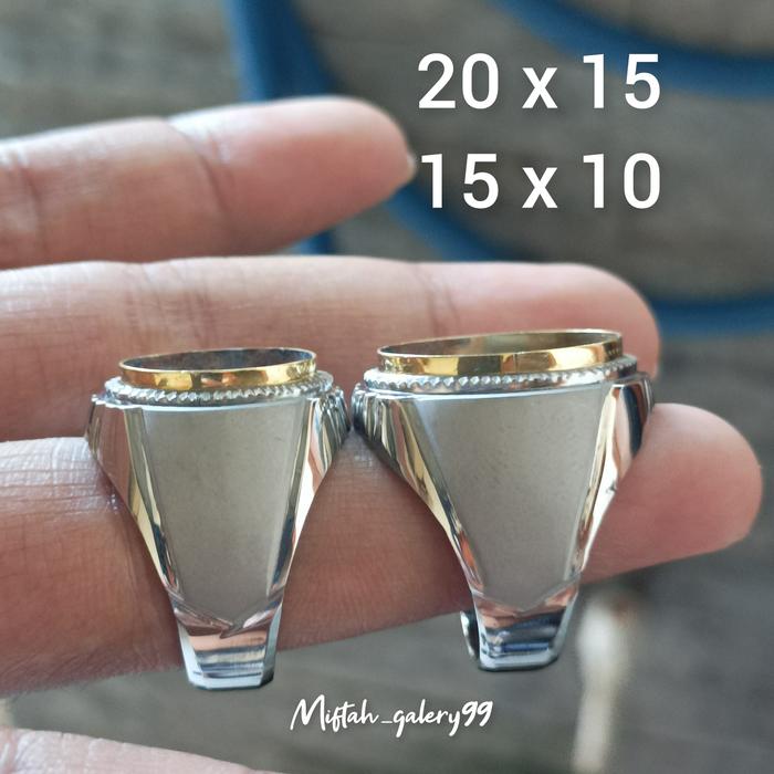 ring emban cincin monel handmade 20x15 15x10