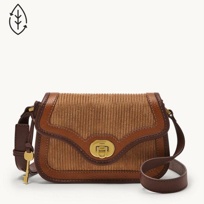 Fossil heritage flap crossbody