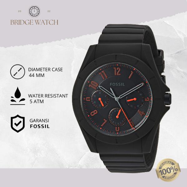 Jam Tangan Pria Fossil Poptastic FS5288 Original Chronograph Rubber Sporty Casual