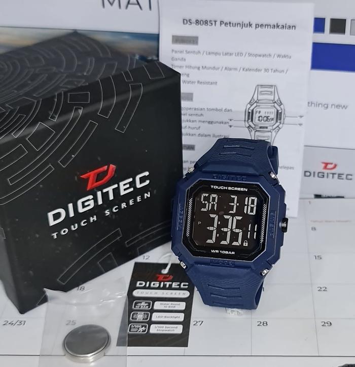 Jam tangan Digitec DG8085 Tali karet original pria