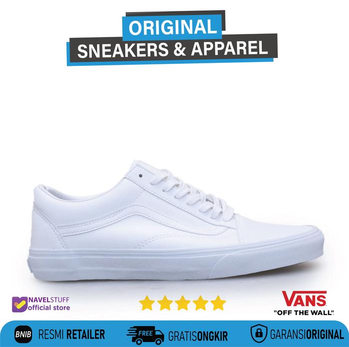 VANS Old Skool Classic Tumble Leather Triple White/Full White Original