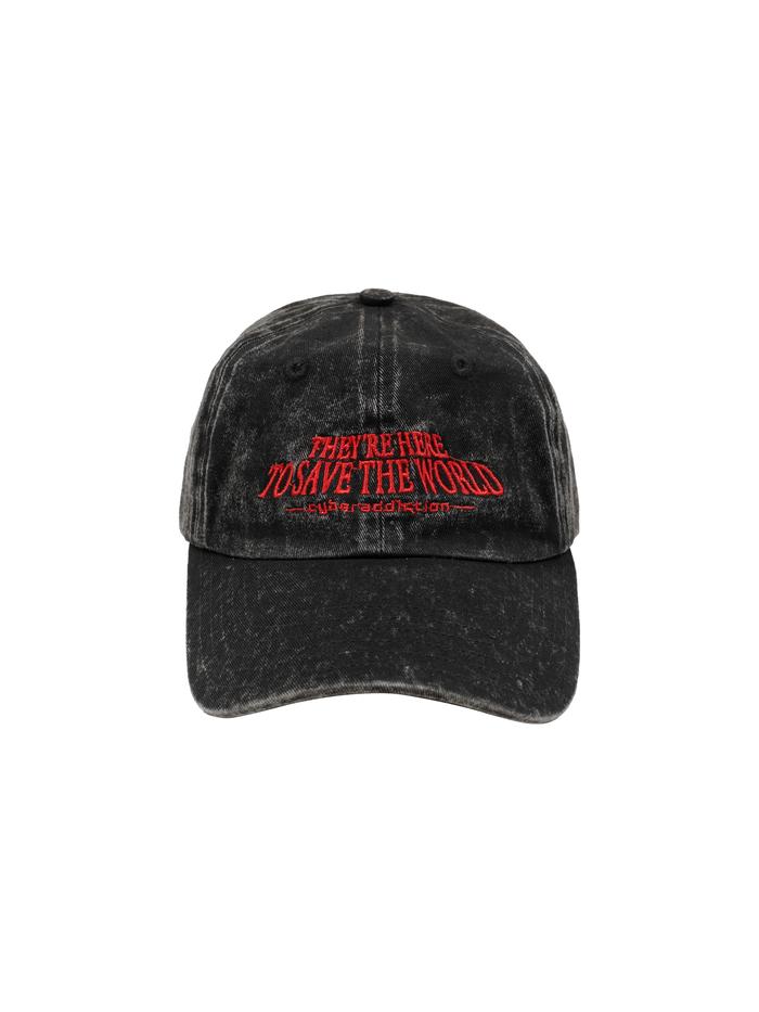 Diamond Victory World Black Washed Polo Caps