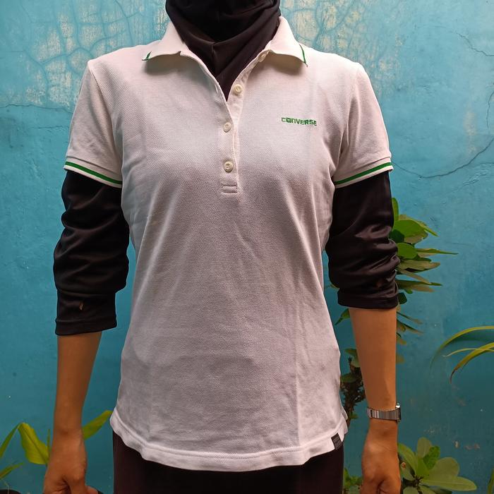 Converse Polo Shirt Putih Wanita Second Original