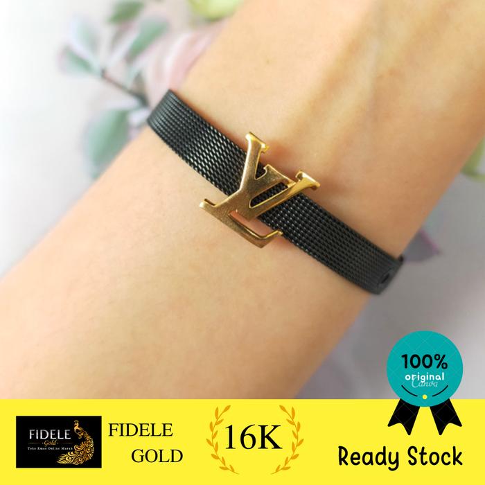 Gelang charm gesper gelang L emas asli gelang branded Emas asli 375%