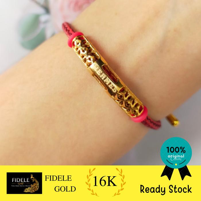 Gelang Charm Herme Gelang Mainan Tali emas asli emas tua 700