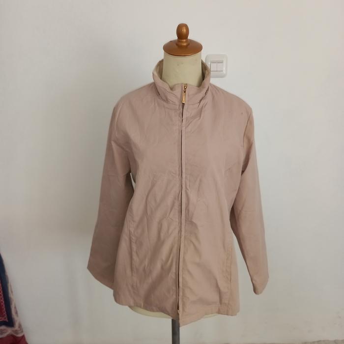 Milky Brown Cotton Zipper Jacket by Louis Vuitton