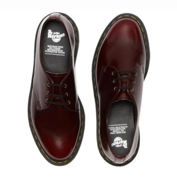 SALE!!! DOCMART DR MARTENS 1461 VEGAN RED SIZE 36 - 45 NEW ORIGINAL