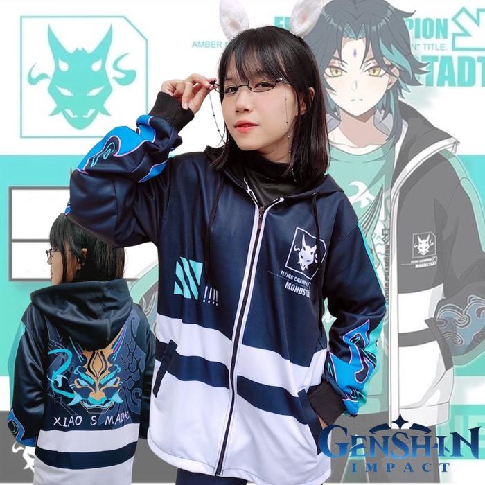 Jaket Game Honkai Impact Xiao Hoodie