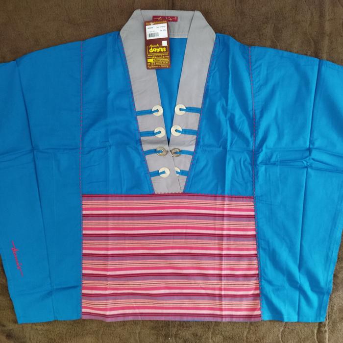 Ponco outer baju atasan wanita merk dannis size XXL biru diskon 50%