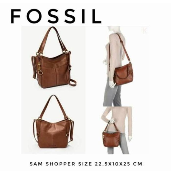 fossil sam shopper brown