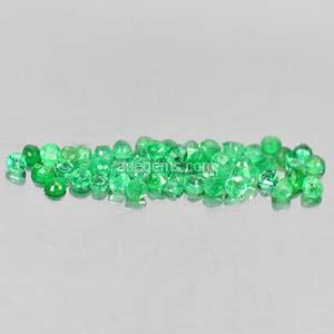 LEM-007 50 Pcs. 1.9 mm. Batu Permata Emerald Zamrud Hijau Bulat
