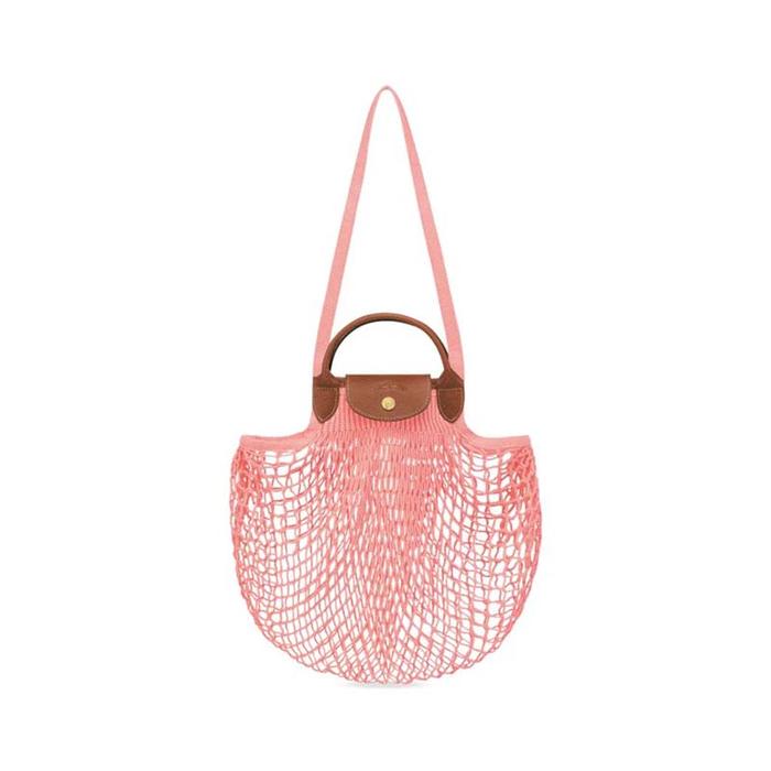 Tas Wanita Branded Le Pliage Filet Top Handle Bag - Peach