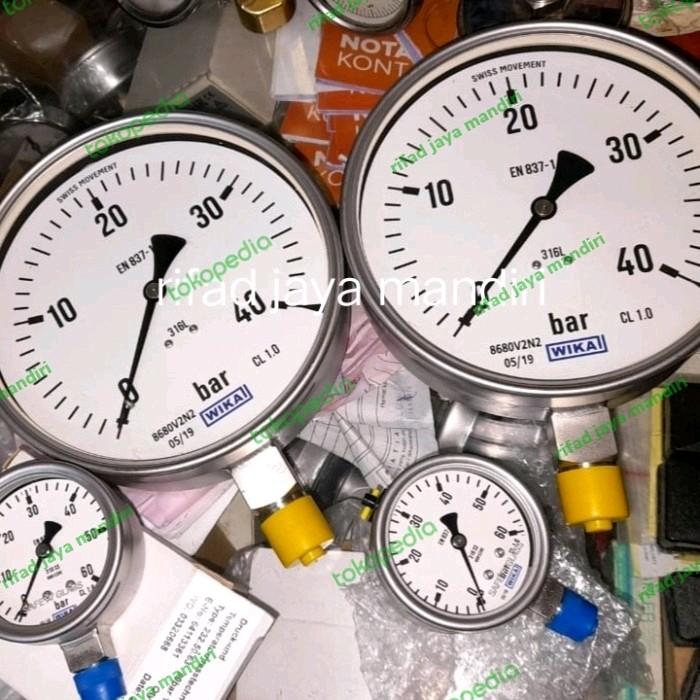 manometer wika 8 inchi 40 bar full ss