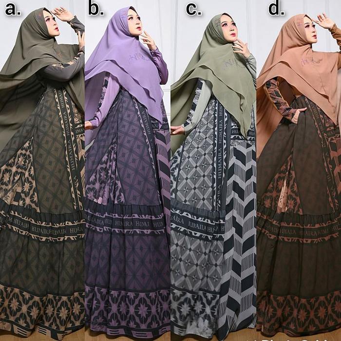 GAMIS SYARI SET KHIMAR AISYAH6 HUMAIRA ORI. BAJU MUSLIM WANITA. KADO