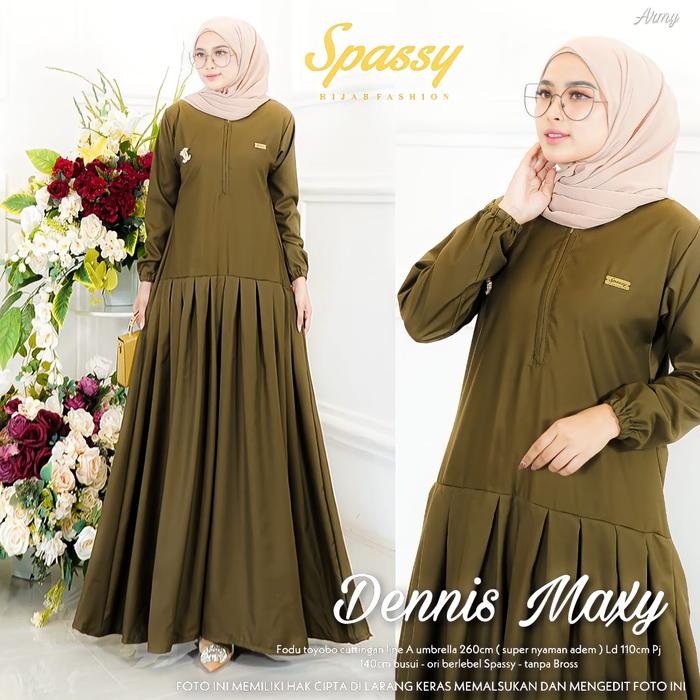dres gamis wanita kekinian dennis maxi modis trendy