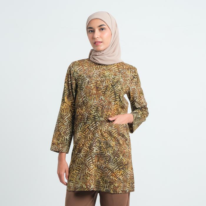 Batik Pria Tampan - DRESS PJ HALIMEDA CAP ABS BRONZE LIQUD CRYSTAL