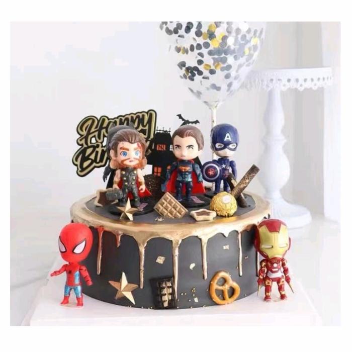 Topper Avengers, Captain Amerika, Thor, Iron Man, Spiderman, Batman