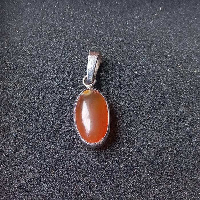 liontin kalung perak asli batu alam