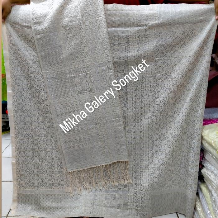 Songket Tarutung Tumtuman Putih Benang Prada