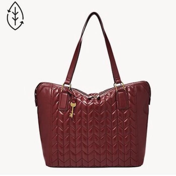 Jacqueline Tote Qulited Maroon