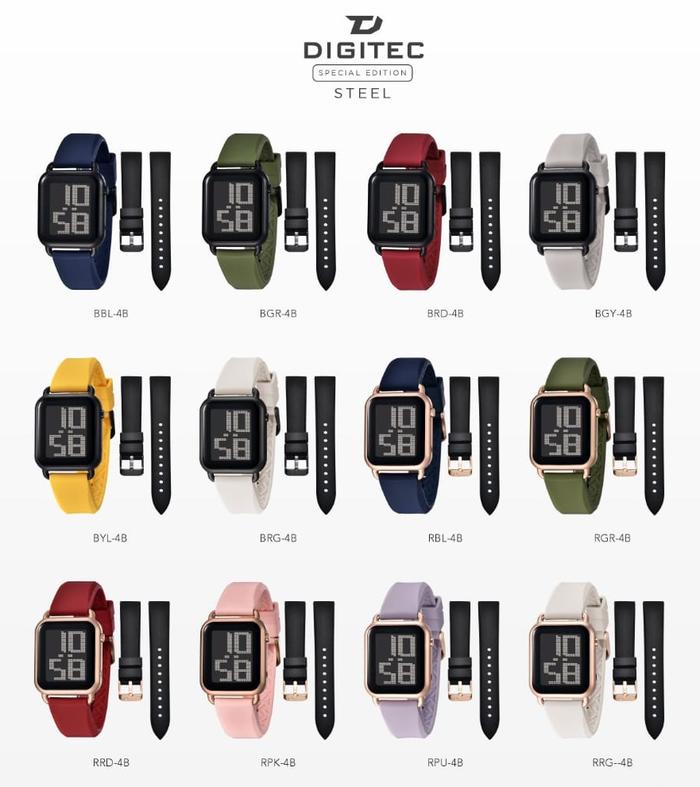 JAM TANGAN WANITA DIGITEC DGS 6090T DGS-6090T DG6090 ORIGINAL + TALI