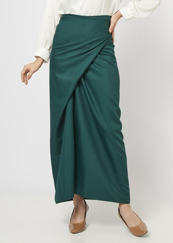 Rok Lilit Katun Hijau Emerald