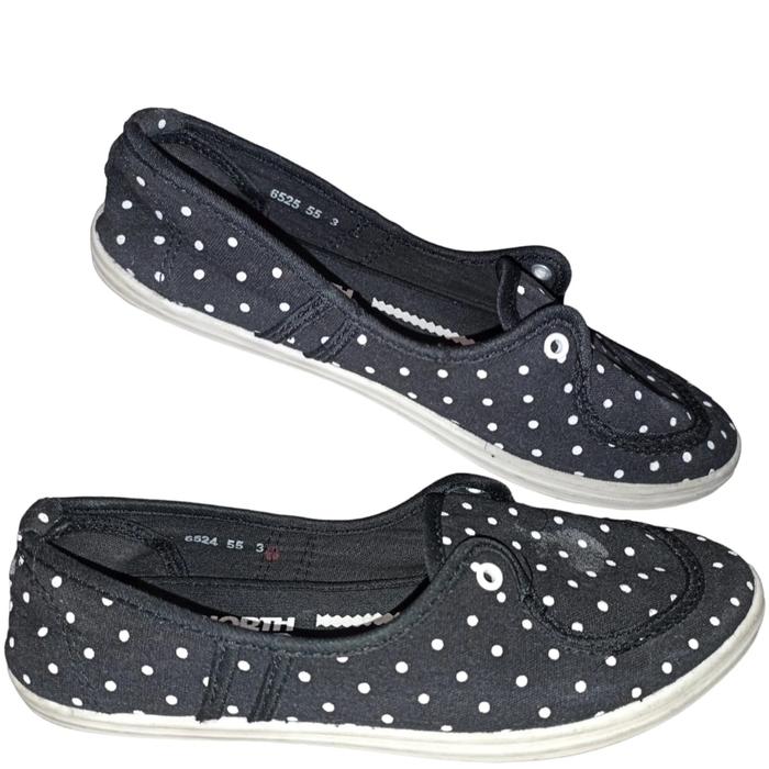 Sepatu Wanita slip on second branded North Star Original size 36 Black
