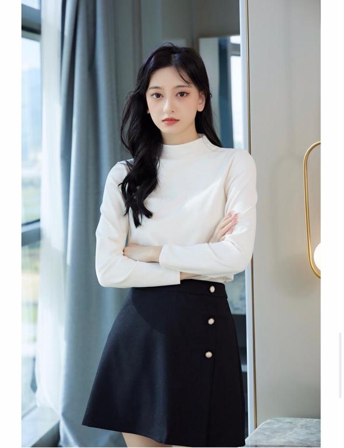Baju Turtle Polos Lengan Panjang, TurtleNeck Wanita, Longjohn Thermal