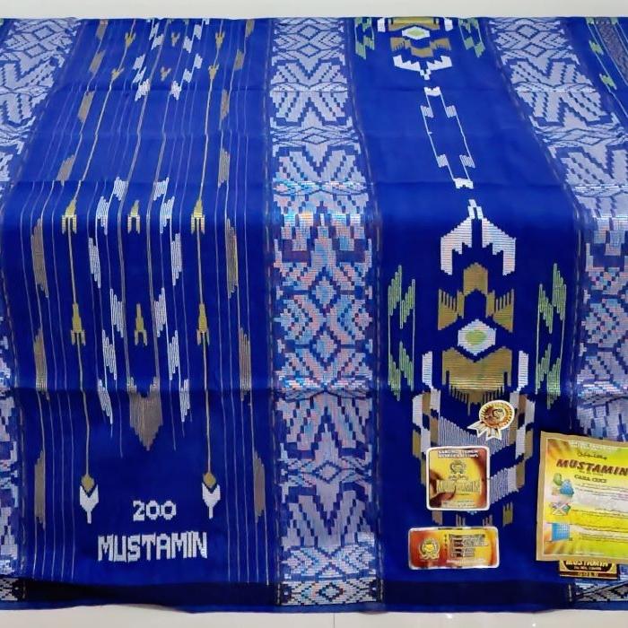 sarung tenun mustamin 200/400 motif SGE sekelas bhs tamer