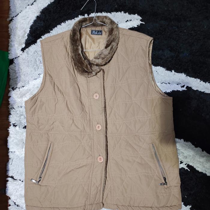 vest jaket rompi bulu angsa no uniqlo bulang