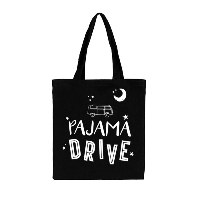 Tas Tote Bag JKT48 Pajama Drive Hitam Resleting Drill Tebal Premium