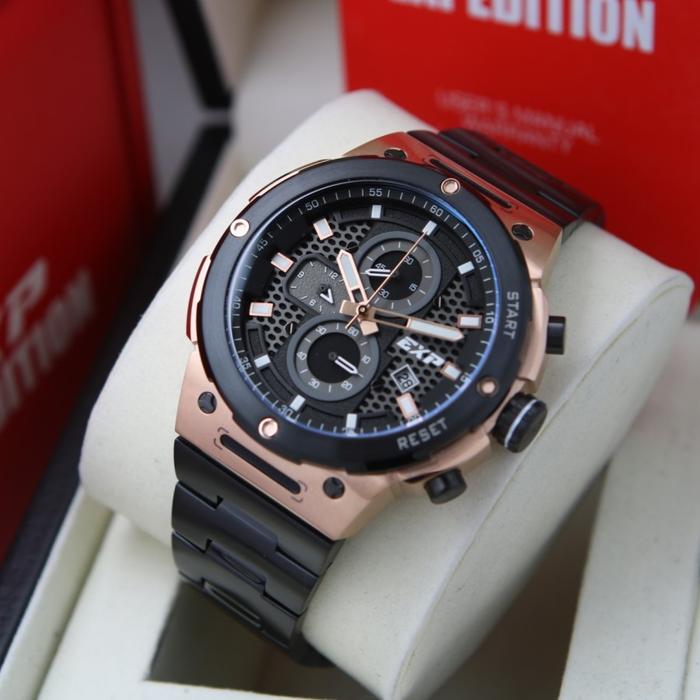 EXPEDITION E6837 / 6837 - JAM TANGAN PRIA ORIGINAL - BLACK ROSEGOLD