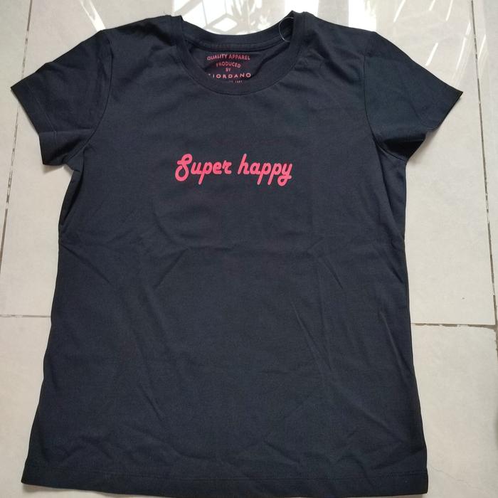 Tshirt Giordano original wanita hitam