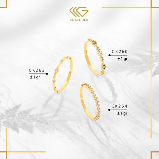 CINCIN EMAS ASLI KADAR 8K DAN 6K KODE CK 260 CK 263 CK 264 SIMPLE