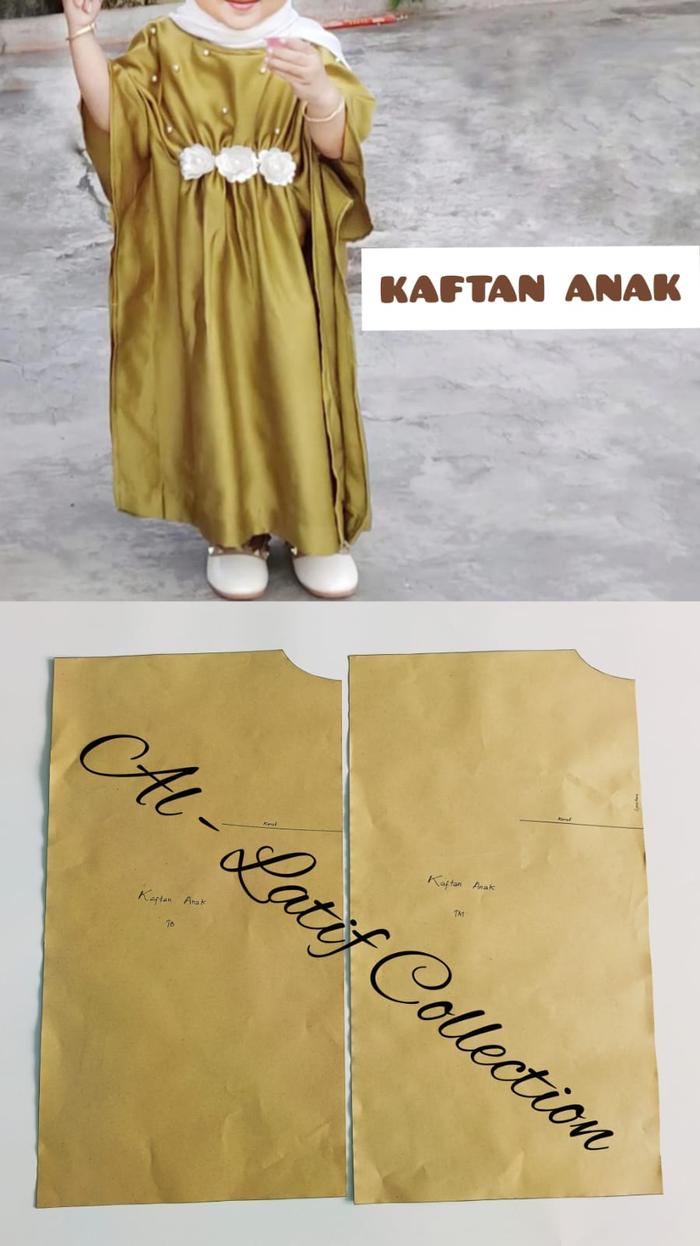 Pola Jiplak / Pola Instan KAFTAN ANAK ld 58 cm