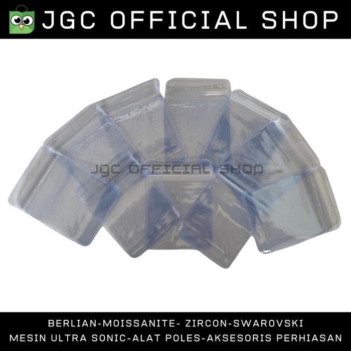 Plastik klip batu/permata tebal 7x10cm
