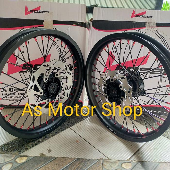 VELG SET ROSSI 140 160 RING 17 TROMOL SET KLX150 FREE CAKRAM