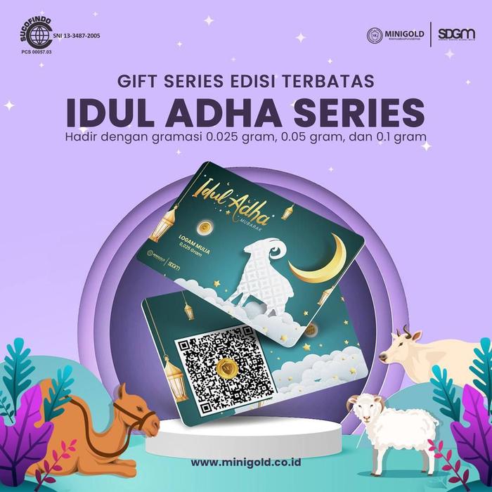 MiniGold Idul Adha Series Logam Mulia Emas 24 Karat - 0.1, 0.05 gr