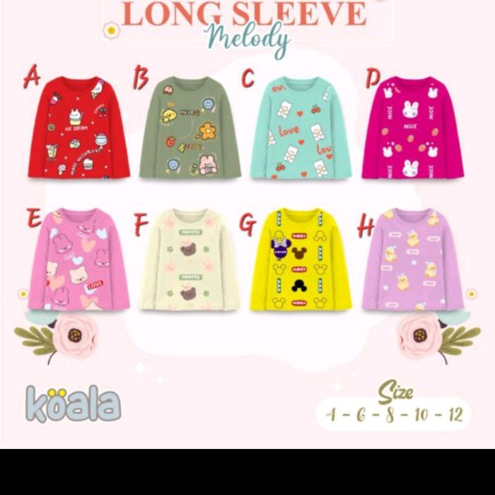 ATASAN KAOS LENGAN PANJANG ANAK PEREMPUAN MELODY KOALA KIDS