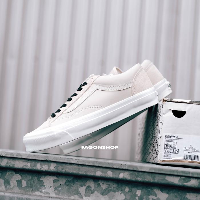 VANS STYLE 36 VAULT OG LX BEIGE LEATHER ORIGINAL 100% BNIB