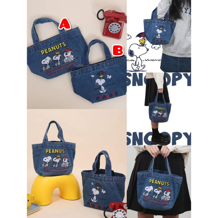 Tas Snoopy Jeans uk 20x20x15cm