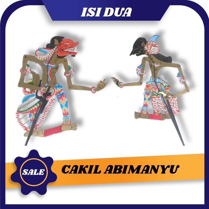 TOKOH WAYANG ABIMANYU DAN CAKIL TOKOH WAYANG KULIT WAYANG KERTAS