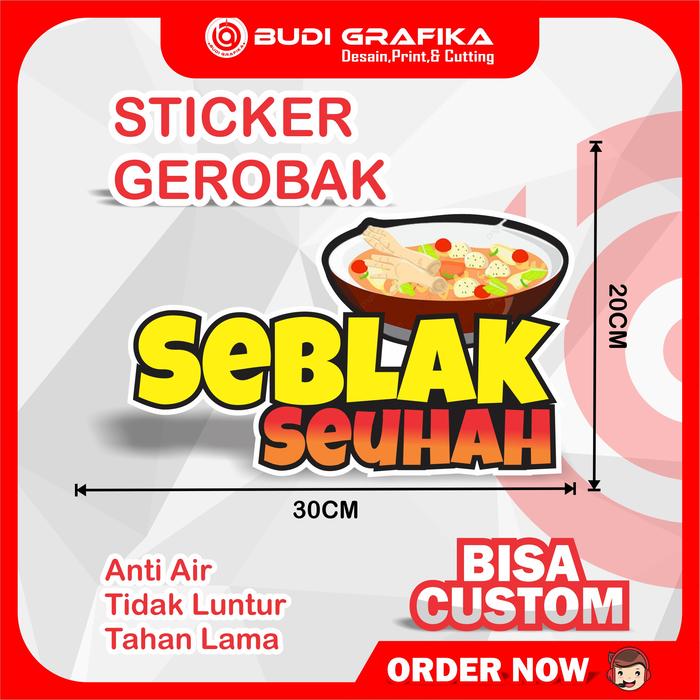 Sticker Gerobak Etalase Seblak