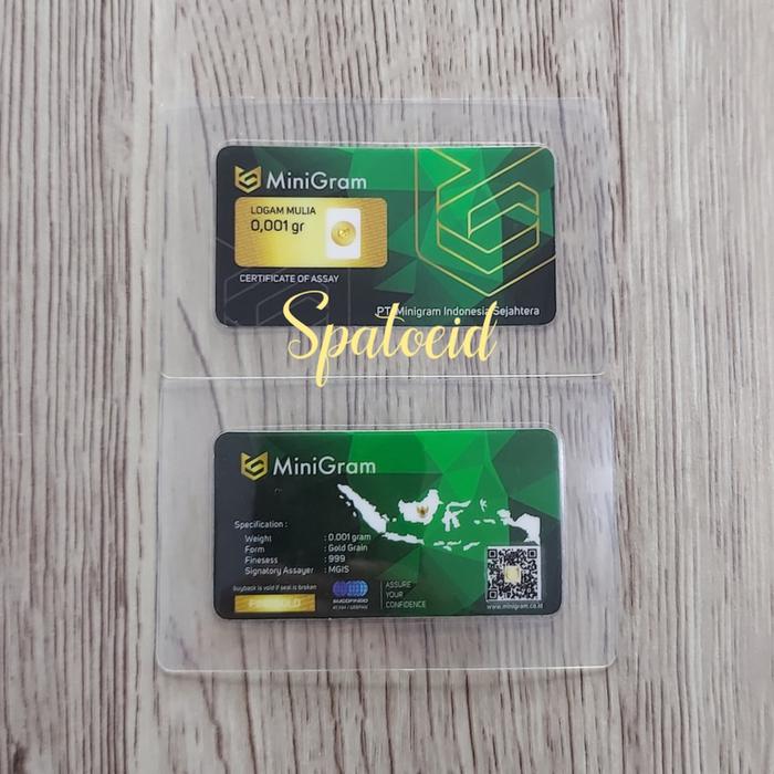 MicroGram Logam Mulia Emas Mini Gold 24 Karat 0.001 gram