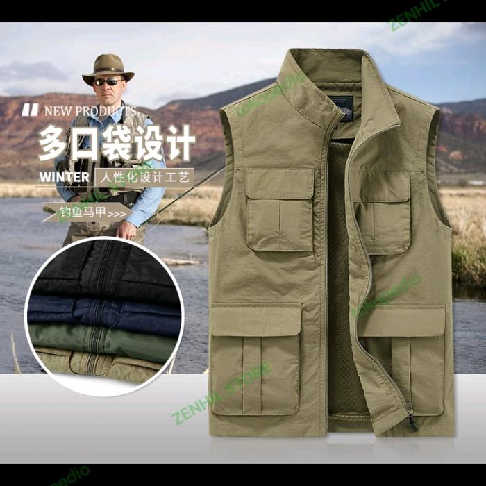 Jaket rompi pria / jaket rompi gunung / rompi jeep original