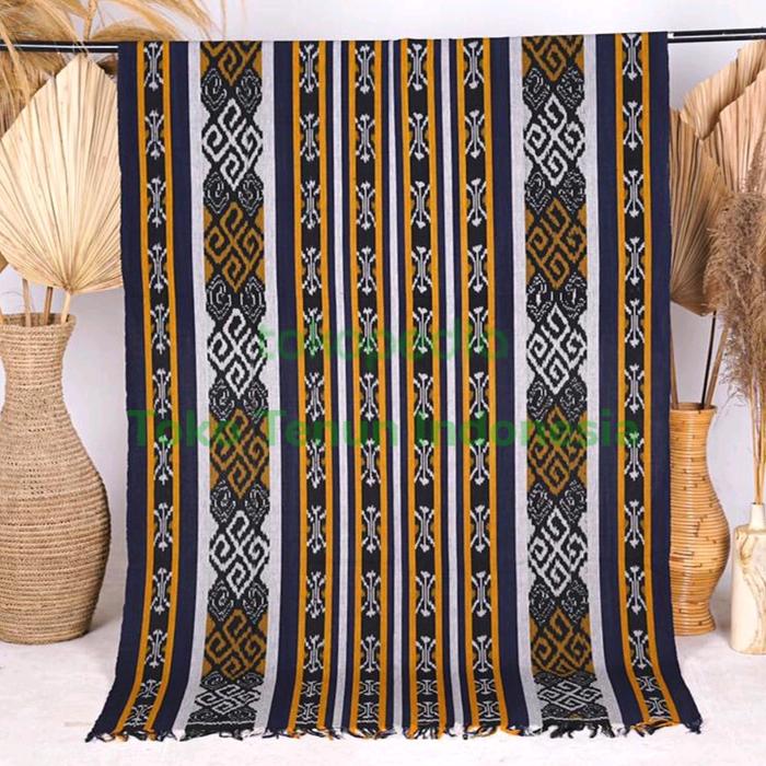 kain tenun blanket jepara variasi warna hijau kode DT2